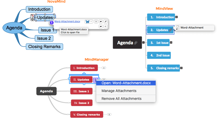 Mind Mapping Software View Attachment